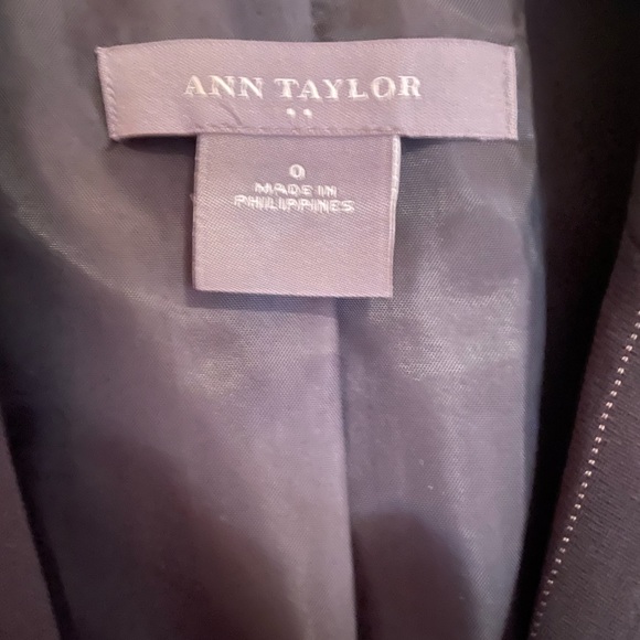 Ann Taylor Pinstripe Black Power Suit and Pants Set - Picture 6 of 6